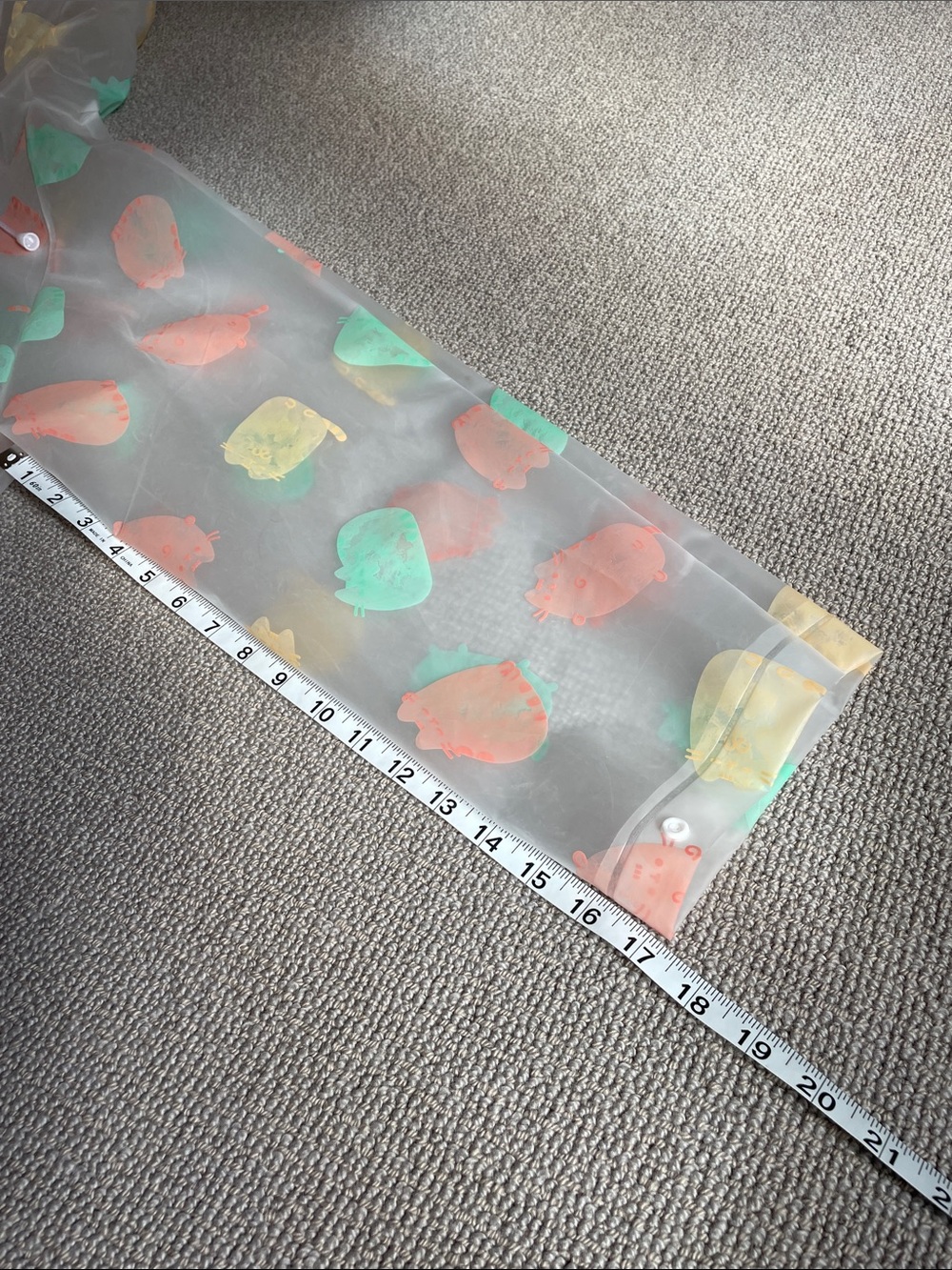 Pusheen Transparent Raincoat with Pastel Pusheen Print (Green, Pink, Yellow) - Picture 3 of 7